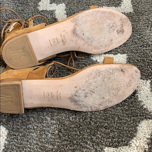 Stuart Weitzman tie-up suede sandals - Picture 4 of 7